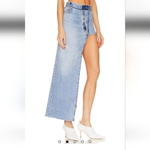 EB Denim Long Skirt In Multi Denim REVOLVE NWT Size Small Retail $420